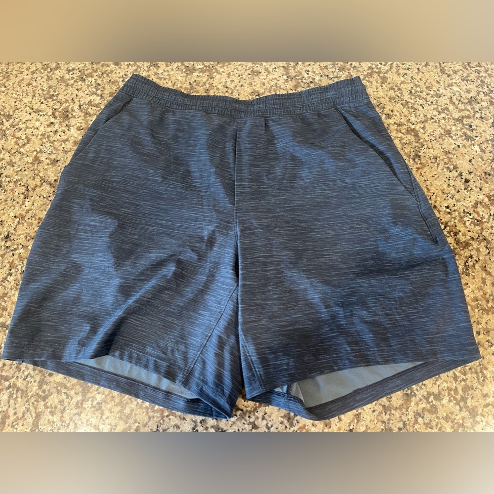 Pace Breaker Lined Short 7” Mens Large - Heather allover iron blue true navy